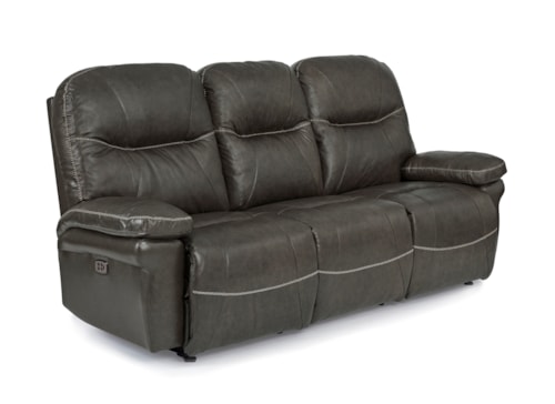 Casual Leather Reclining Sofa