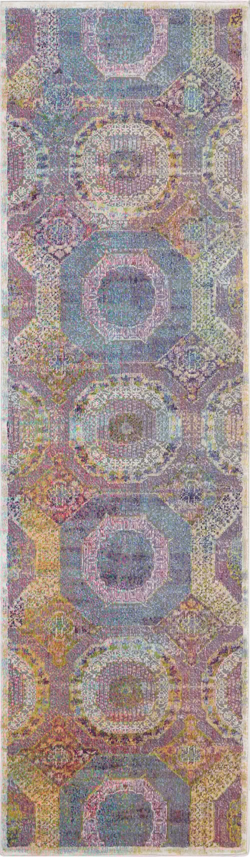 2' x 6' Multicolor Runner Rug