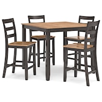 5-Piece Casual Counter Height Dining Set