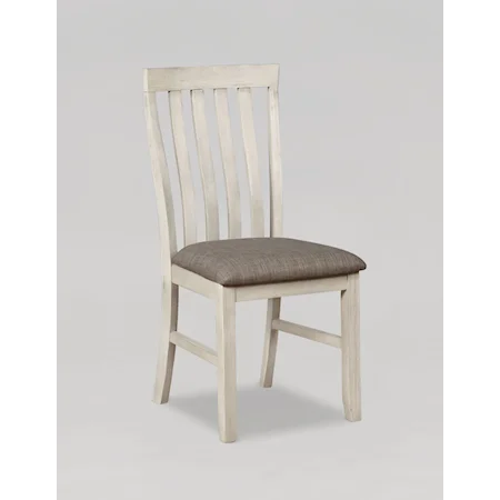 Relaxed Vintage Dining Chair with Upholstered Seat