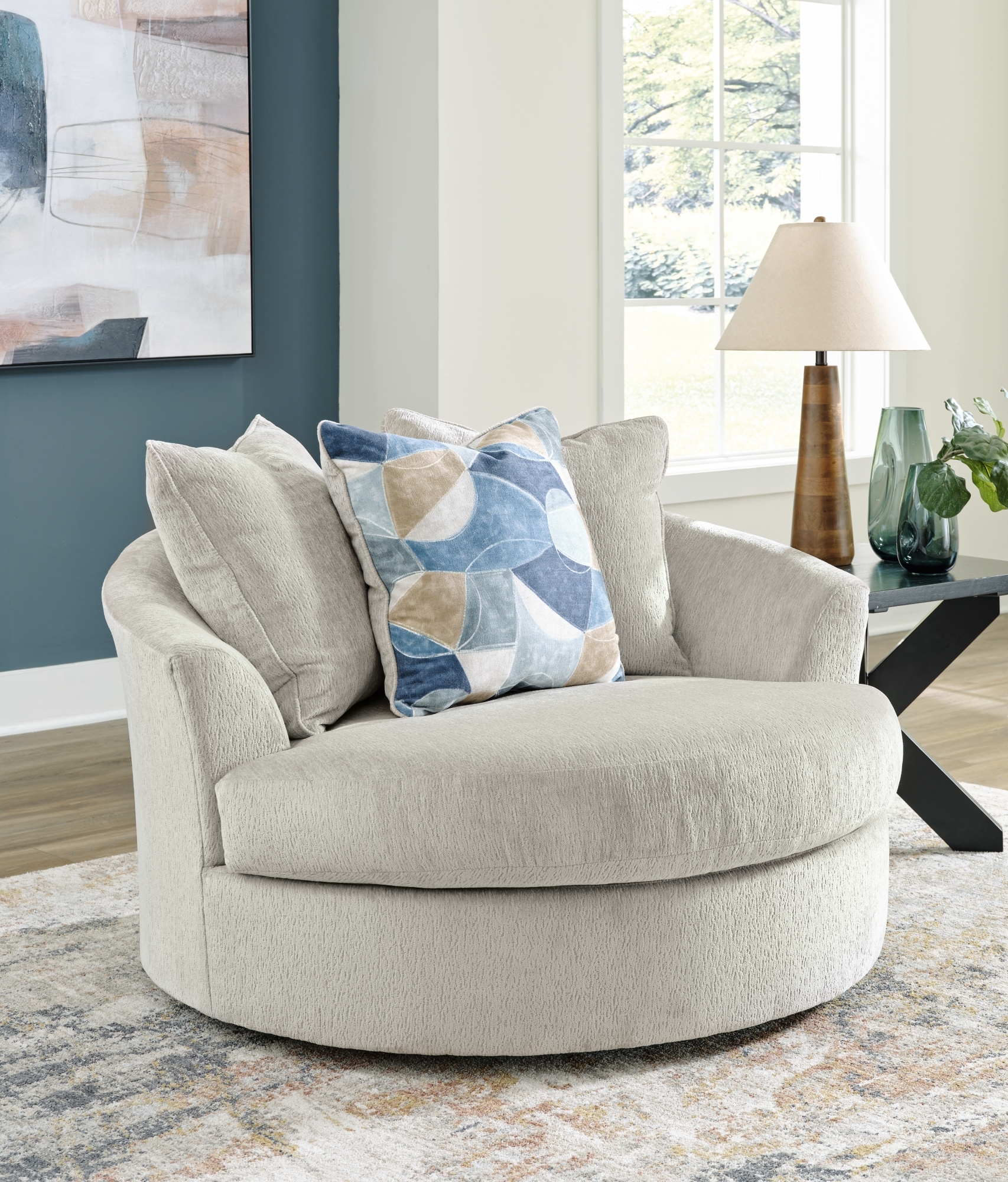 Oversized Swivel Accent Chair
