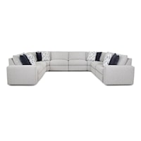 Contemporary 8-Piece Sectional Sofa with USB Ports