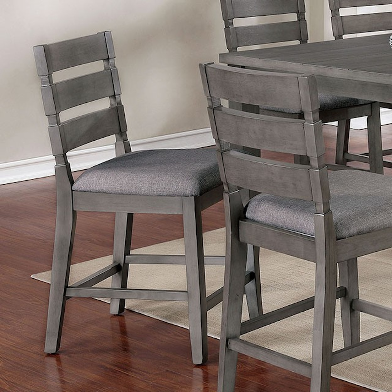 Furniture of America Viana 2-Piece Counter Height Chair Set