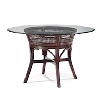 Tropical 60" Round Dining Table with Glass Top