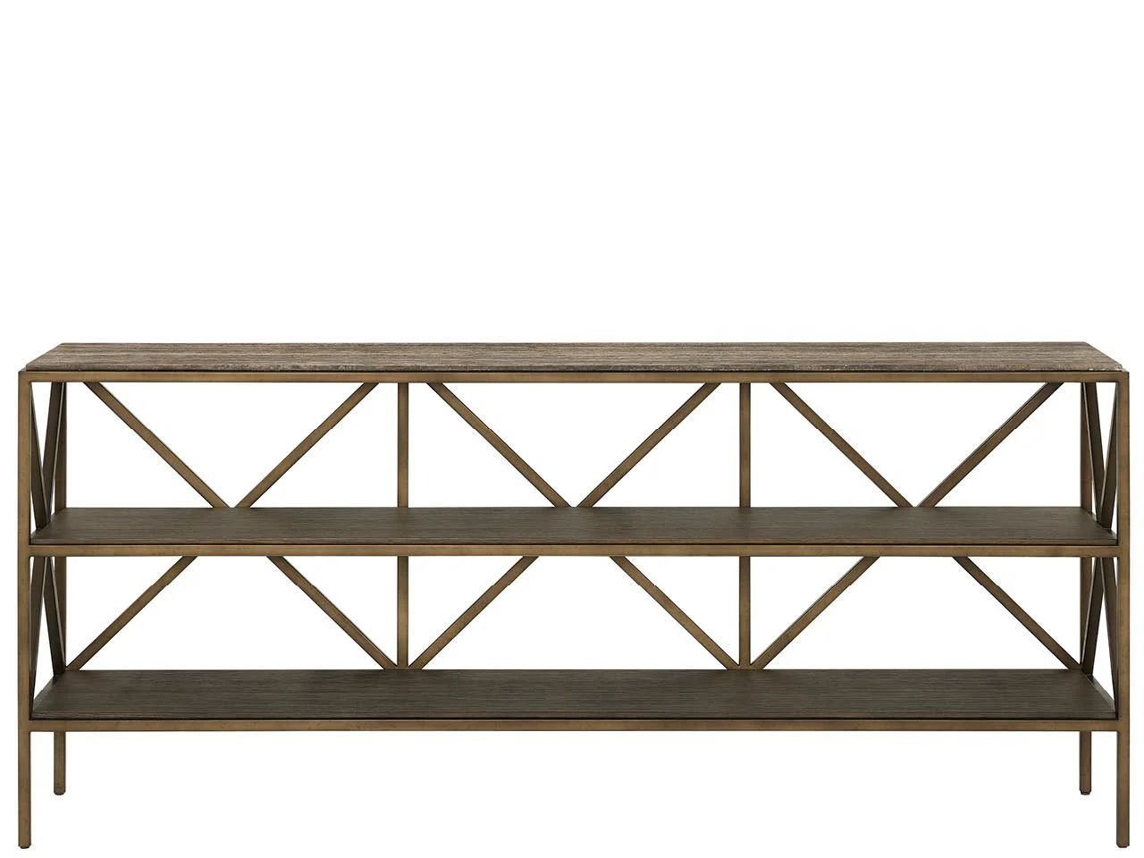 Rectangular 2-Shelf Console