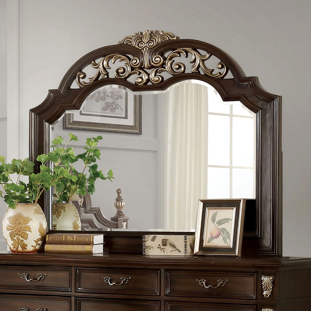 Furniture of America Theodor Landscape Mirror 