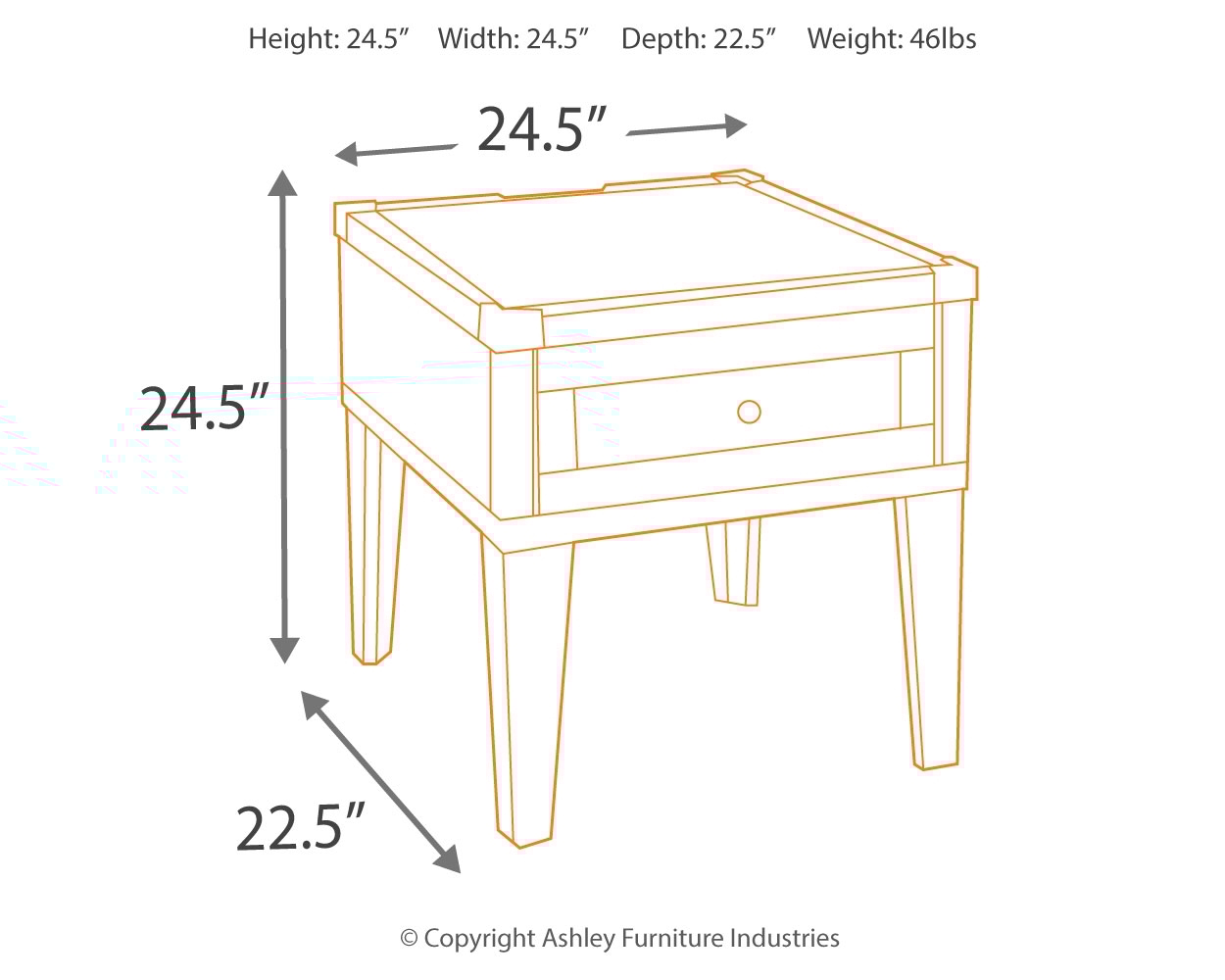 Rectangular End Table