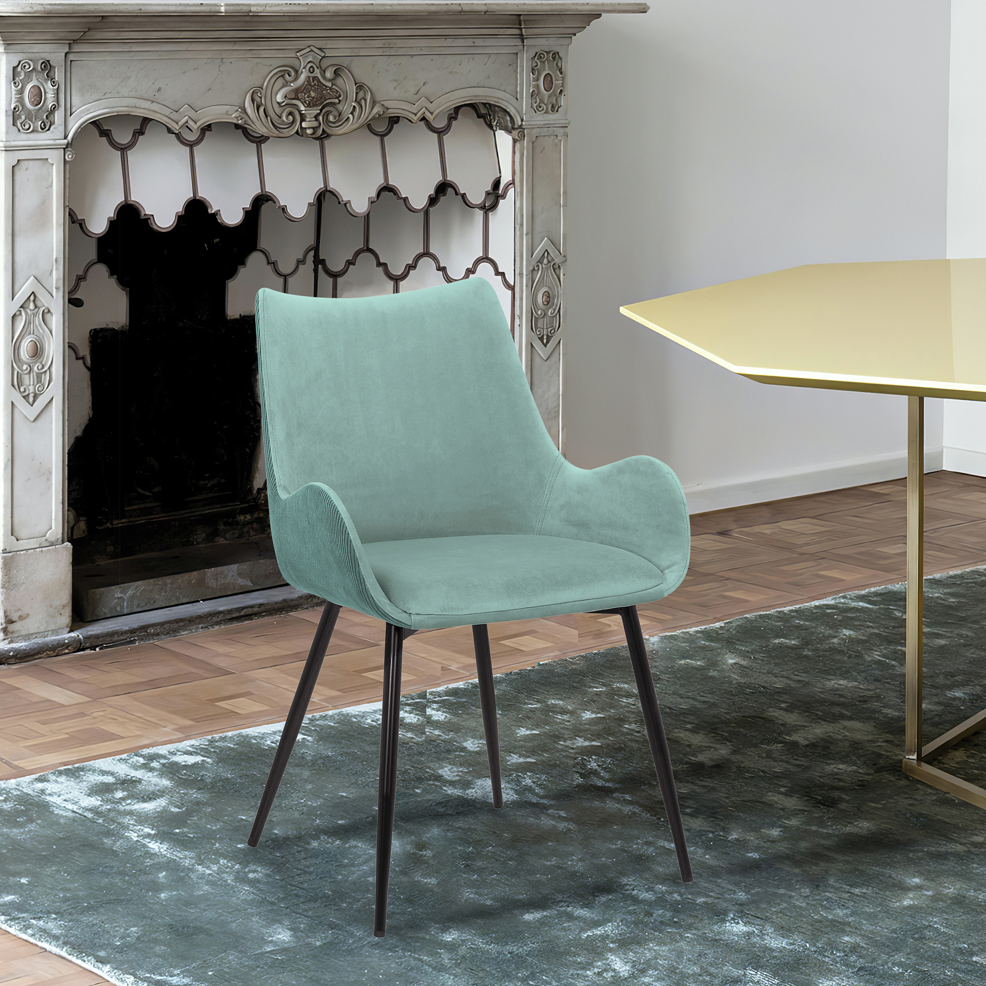 Armen Living Avery Upholstered Dining Side Chair