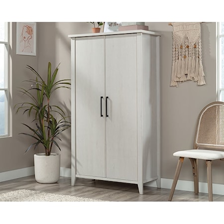 Contemporary Two-Door Storage Cabinet with Adjustable Shelving