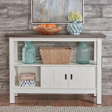 Farmhouse 2-Door Sideboard with Open Storage