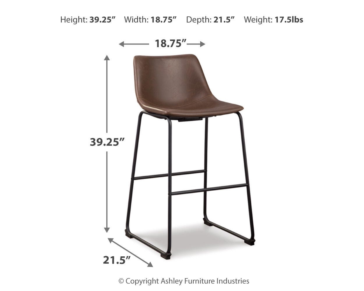 Signature Design by Ashley Centiar Tall Uph Barstool
