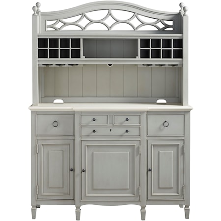 2 Pc. Serving Buffet and Bar Hutch
