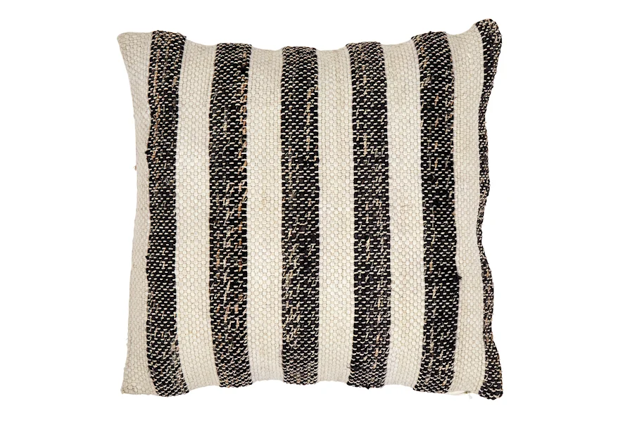 Pillows Cassby Black/Linen Pillow by Ashley (Signature Design) at Johnny Janosik