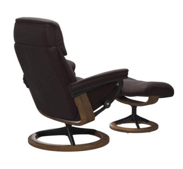 Small Ruby Signature Recliner &amp; Ottoman