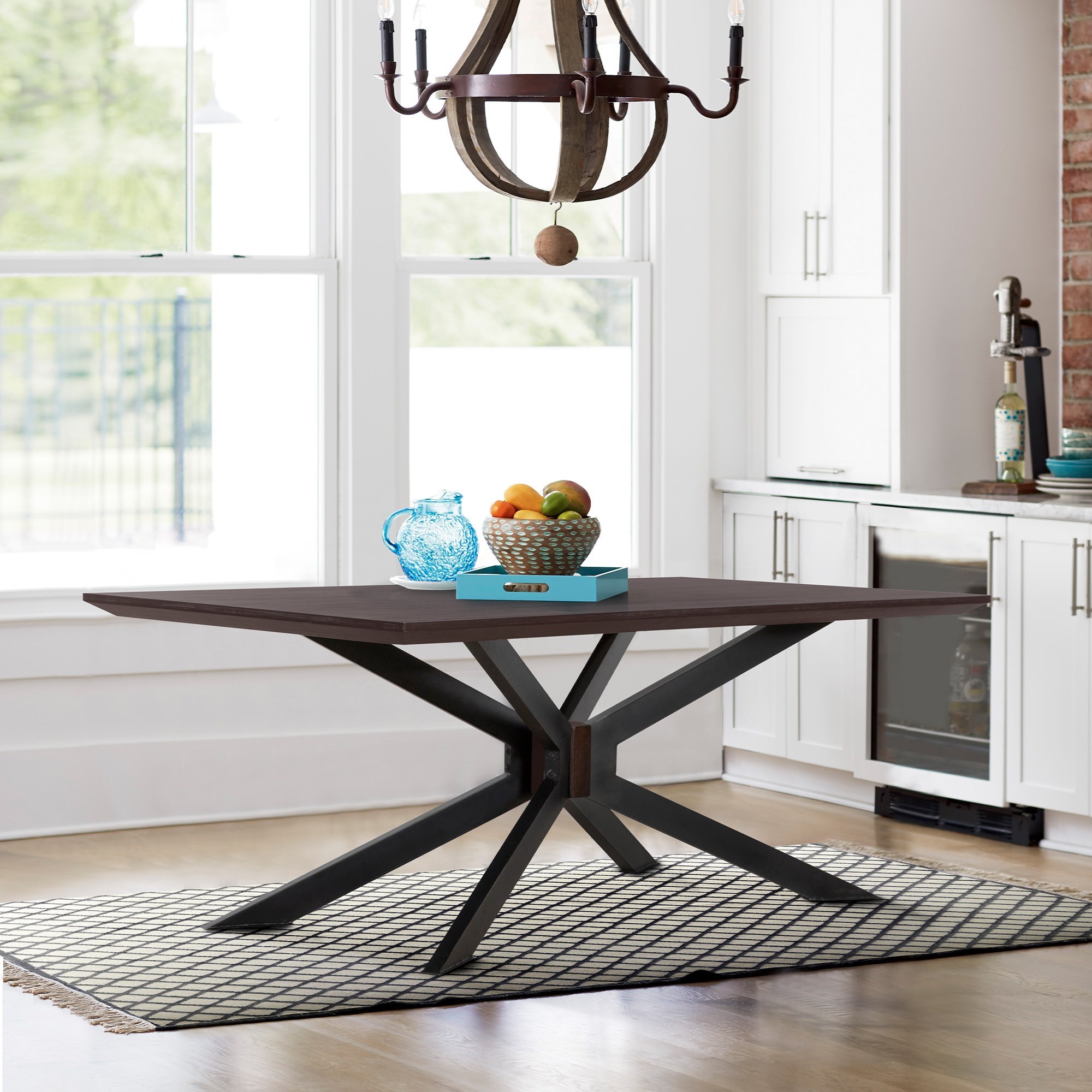 Armen Living Pirate- Acacia Modern Dining Table