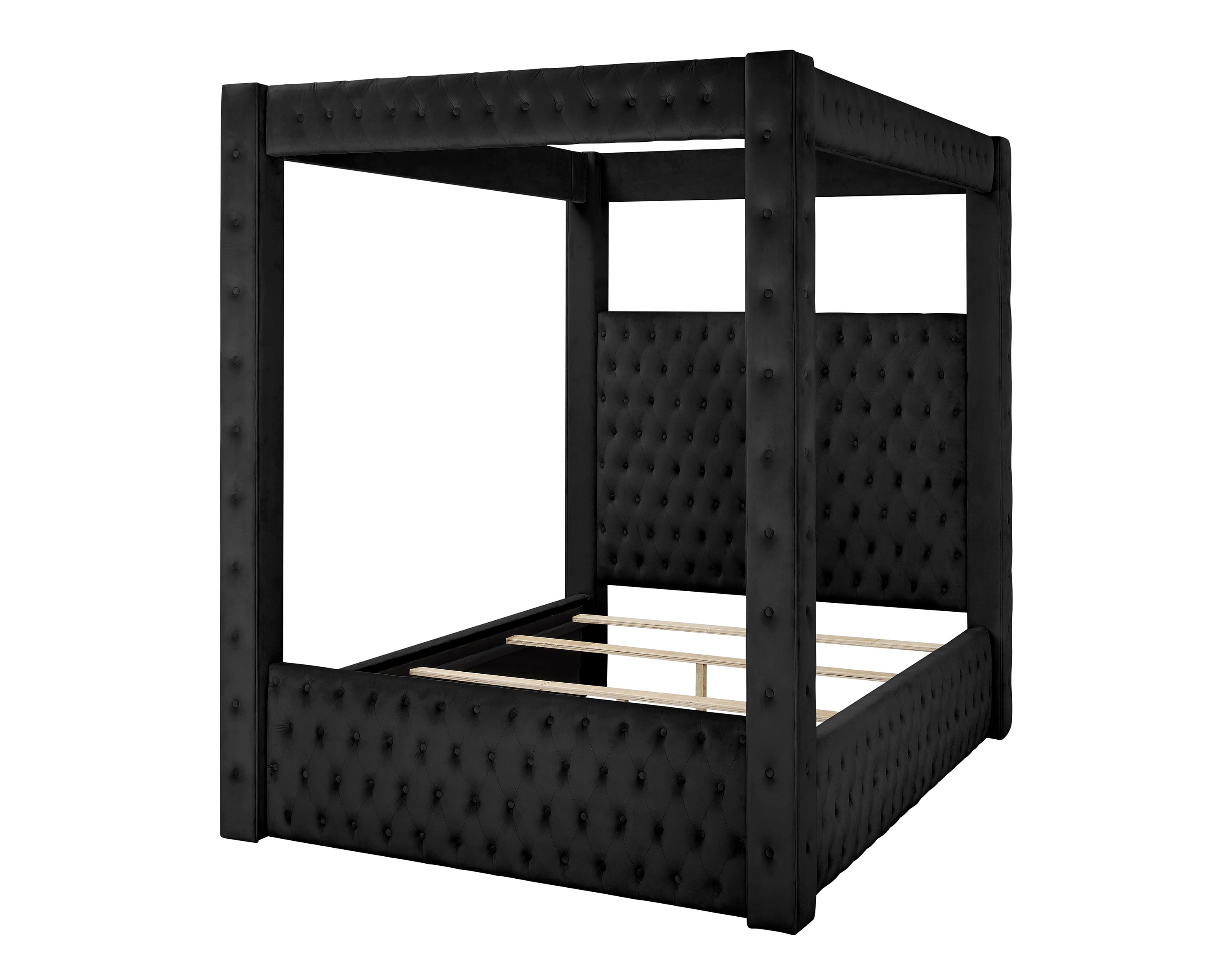 Crown Mark Annabelle Queen Canopy Bed - Black