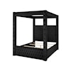 Crown Mark ANNABELLE King Canopy Bed - Black