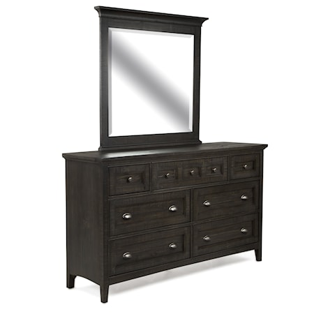 Dresser and Mirror Set