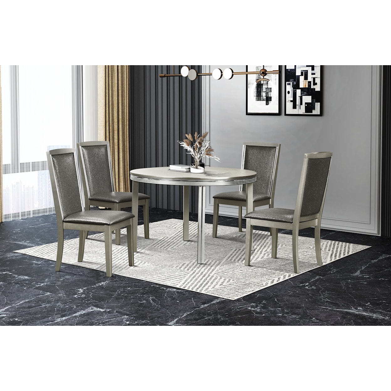 New Classic Lumina 5-Piece Dining Set