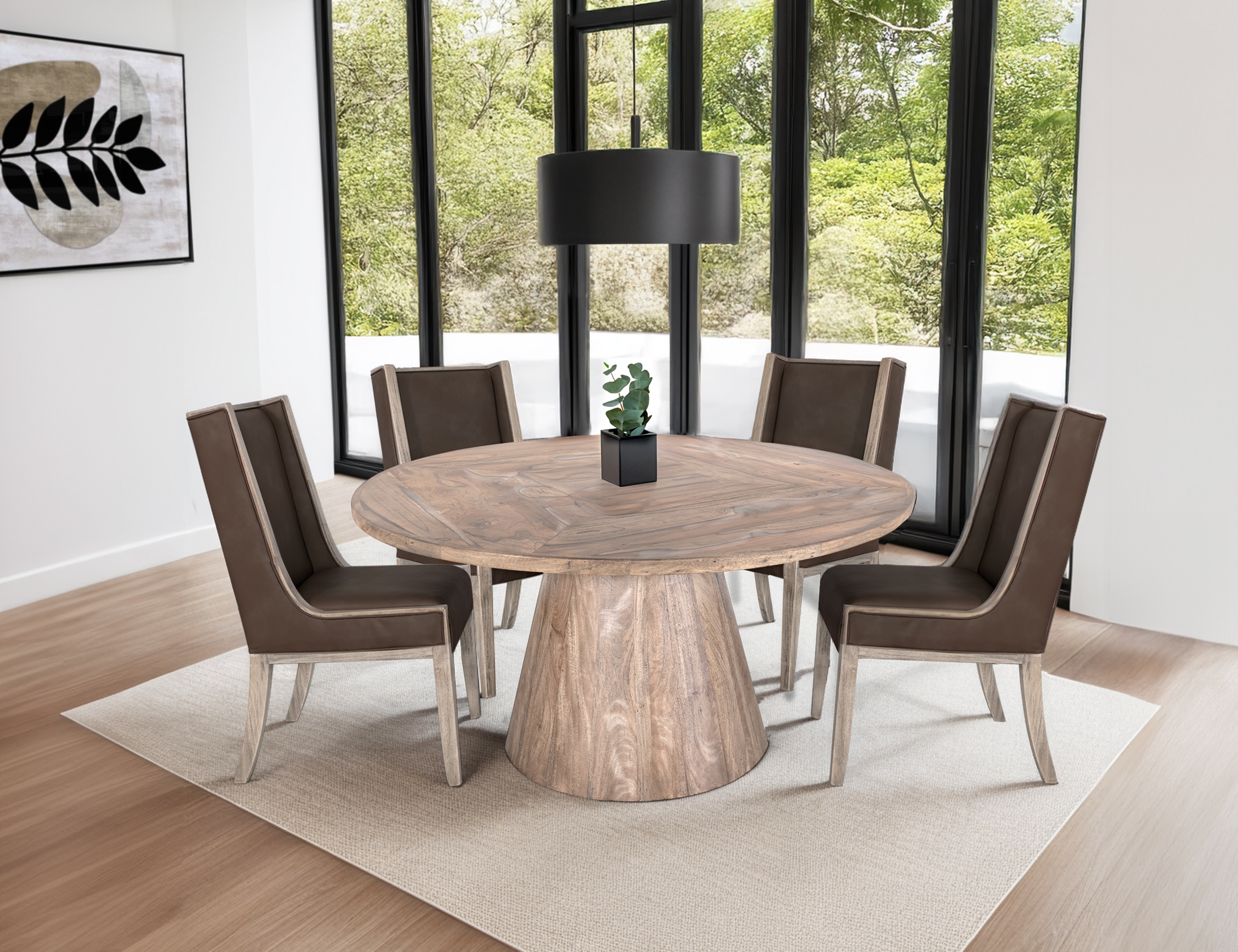 International Furniture Direct Balam Round Dining Table