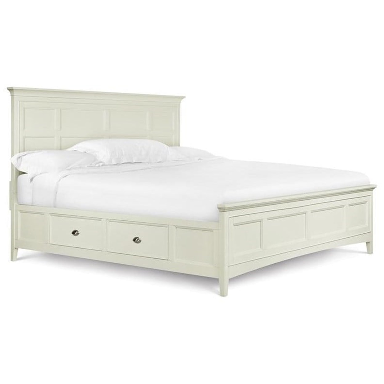 Magnussen Home Kentwood Bedroom California King Panel Bed with Storage Rails