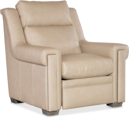 Transitional High Leg Power Recliner with Power Headrest