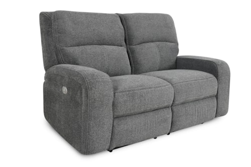 Casual Power Reclining Loveseat with Power Headrests