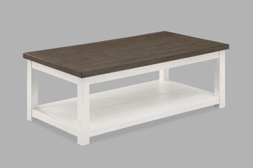 Dakota Farmhouse Coffee Table with Casters
