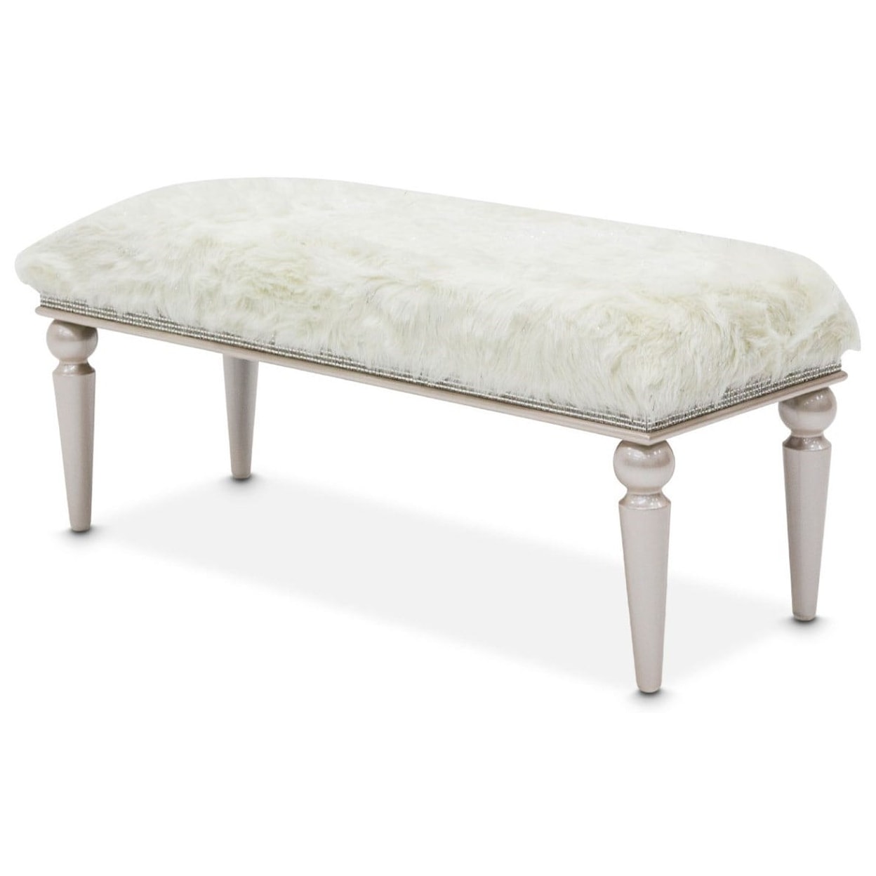 Michael Amini Glimmering Heights Upholstered Rectangular Bench