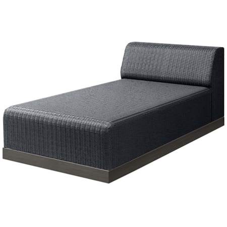Padded Armless Chaise Section