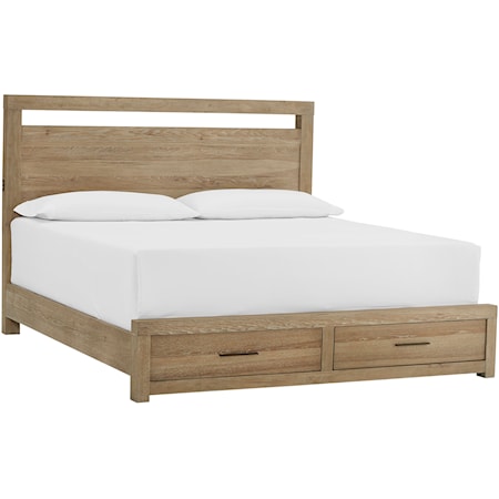 King Panel Storage Bed