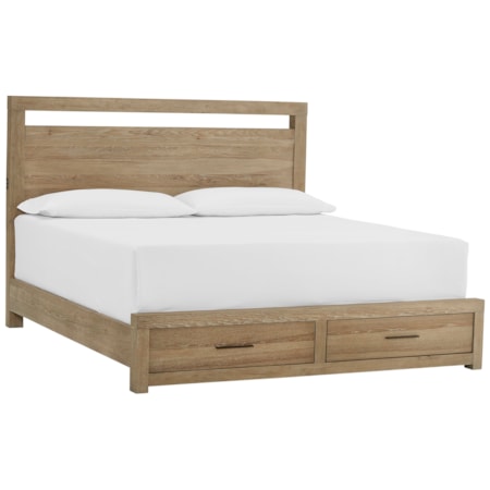 Queen Panel Storage Bed