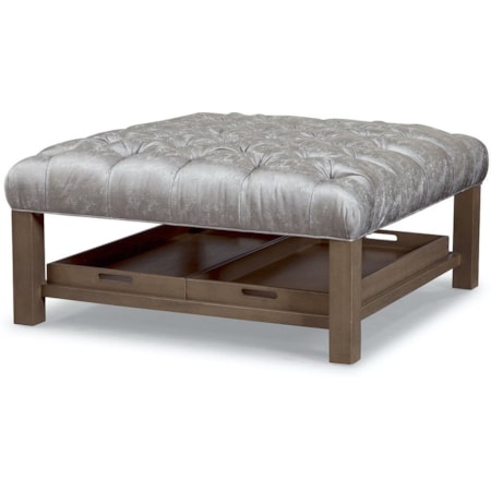 Ottoman with Storage Trays