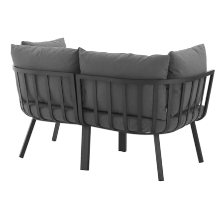 2 Piece Outdoor Sectional Sofa Set