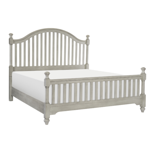 Farmhouse King Spindle Bed with Arched Headboard