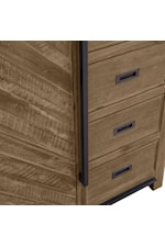 Cottage Creek Furniture Saddlebunch Rustic 5-Drawer Chest with Sliding Door