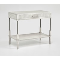 Transitional Accent Nightstand with Open Shelf