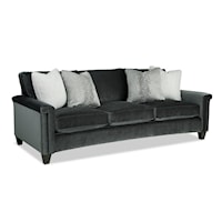 Contemporary Sofa with Key Arms