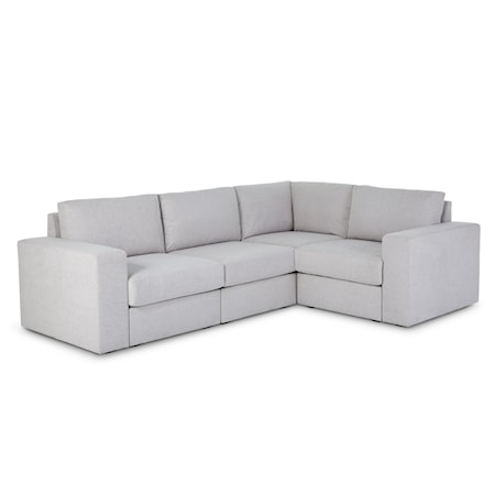 Wide-Arm 4-Seat Sectional Sofa