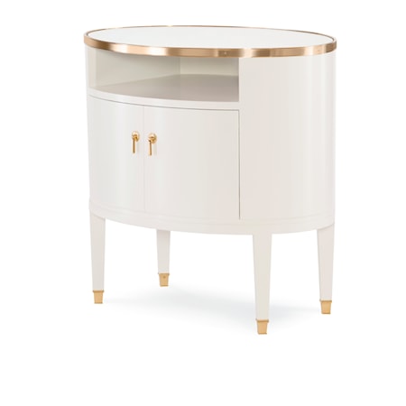 Piroutte Side Table - Gold Hardware