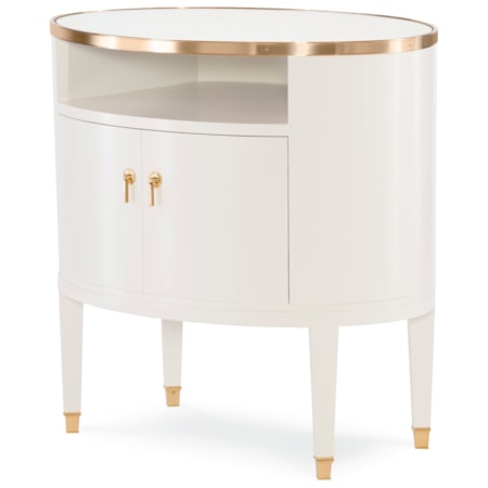 Piroutte Side Table - Gold Hardware