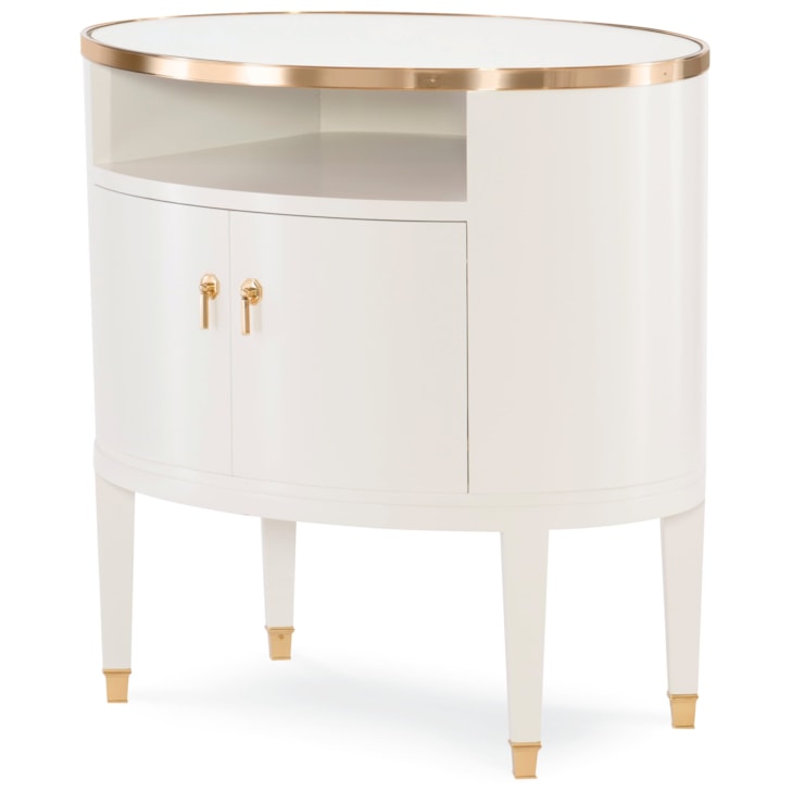 Century Windsor Smith Piroutte Side Table - Gold Hardware