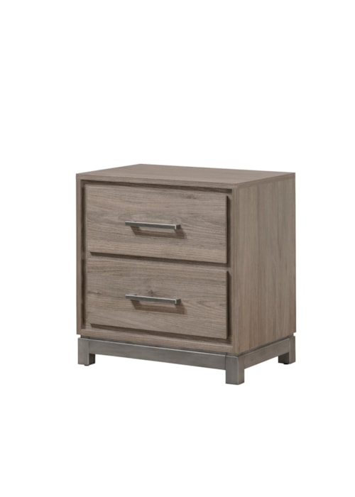 River Contemporary 2-Drawer Nightstand