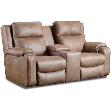 Power Loveseat with Console, Cupholders and Wireless Charger
