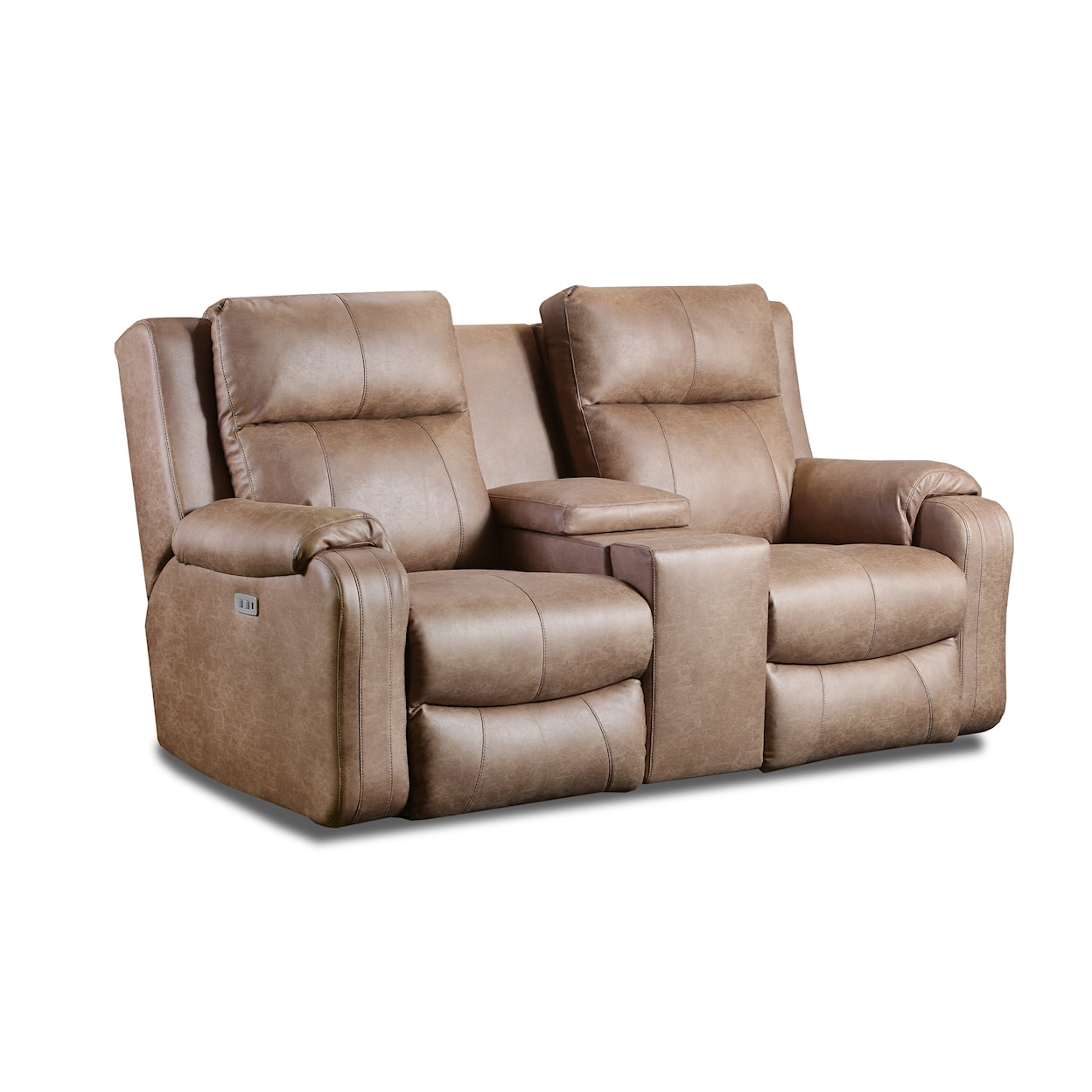 Southern Motion Contour Power Loveseat with Console