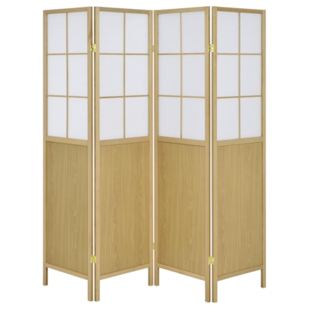 4-Panel Room Divider Folding Shoji Screen