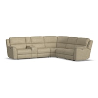 Casual Power Six-Piece Sectional with Power Headrest and Lumbar