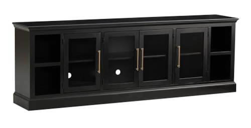 Traditional 98" Console with 4 Doors and Wire Management