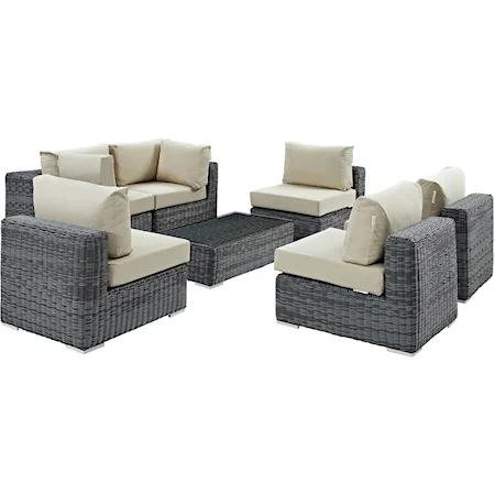 Outdoor 7 Piece Sectional Set