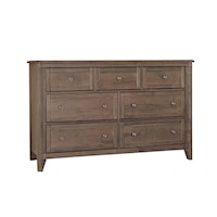 Transitional 7-Drawer Dresser with Self-Closing Drawer Guides